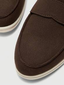CUCCOO BIZCHIC Zapatos planos cómodos de punta redonda para mujer, sencillos y de moda en suela sintética con slip-on, color café oscuro, aptos para primavera y verano, uso diario - Café integral - Ver 6