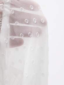 Livesso 新款女式波点休闲度假无袖上衣，夏季 - 白色 - 查看 6