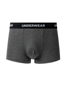 11pcs/Pack Solid Color Letter Waistband Men's Boxer Briefs - Multicolor - View 5