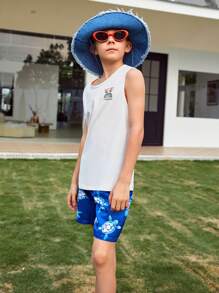 Tween Boys Summer Tanksholiday,Summer,Travel,Getaway - White - View 5