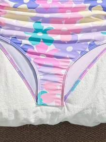Tween Girl Layered Camisole Top And Floral Print Ruffled Triangle Tankini Swimsuit Set Bathing Suits For Girls One Price Bathing Suits For Girls Kids Sets For Girls Clothes Bathing Suits For Girl Swim Suits For Girls Two Piece