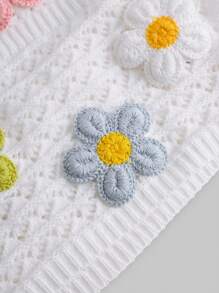 ROMWE Débardeur à bretelles fines avec décoration florale 3D pour femmes grande taille