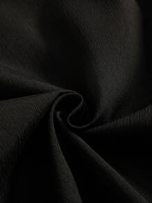 2 件套女童优雅家居服套装，带花卉印花、荷叶边长裤和长袖上衣，夏季 - 黑色 - 查看 4