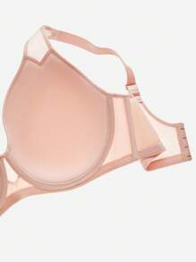 LUVLETTE Plus Dream Curve Air Full Coverage Airy Breathable Sheer Mesh Spacer Cup Bra Pink Minimizer Bra