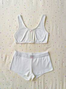 INAWLY Women Two Pieces Outfits For Daily Wear - Grey - View 3