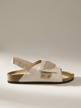 Solecia 女士黑色平底凉鞋，时尚沙滩度假休闲拖鞋