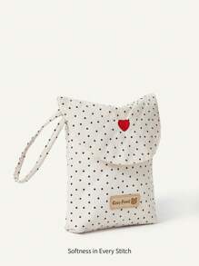 Cozy Pixies 圆点心形尿布袋，适合婴儿车使用 - 米色 - 查看 5