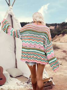 LanaWest Maglione girocollo a maniche lunghe, di moda per le vacanze, adatto per la primavera e l'autunno