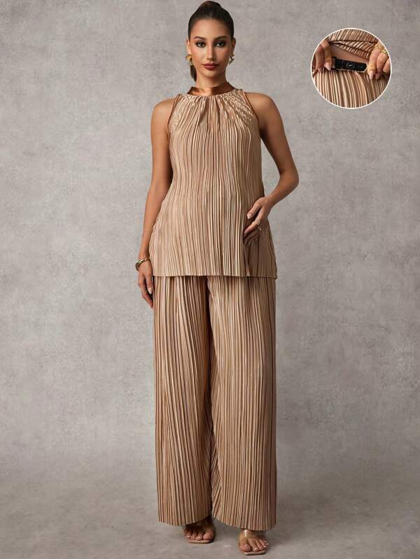 MaterniChic Maternity Two Pieces Suits Women S Sets Women S Outfits Work Outfits For Women Women S Dress Pants Women's Two Pieces Suit Elegant Party Dress Maternity Pants Women Summer Clothing Women S 2 Pieces Outfits