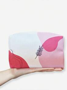 Leaf Print Makeup Bag