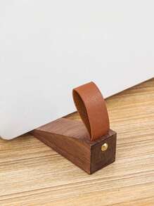 SHEIN 1pc Beech Door Stop, Wooden Door Stop, Windproof Door Stopper, Anti Collision Door Stop Holder With Lanyard Valentine DAY, Valentines Wedding, Birthday, Room Decor, Home Decor Living Room, Office Decor Items,Fall Decor
