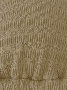 Swim Vcay Women's Springbreak Casual Vacation Beach Elegant Party Halter Neck Special Fabric Solid Color Swimwear Bikini Top For Summer - Coffee Brown - View 6