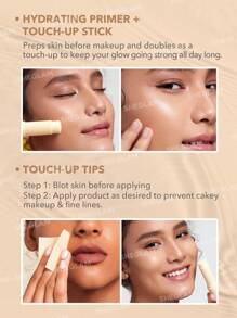 SHEGLAM Insta-Cool Hydrating Stick Portable Moisturizing Balm Stick Hydrating Makeup Primer Face Skin Care Graduation Birthday Holiday Summer Fall Autumn Y2K Fancy Fashion Women Makeup Cosmetic Party Beach Travel Camping Outdoors School Campus Trip Festivals Decor Gift Present Rose Girl Cosplay Best Color Charm Vibe