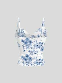 Sweetra 3pcs Set Women Leopard Print Slimming V-Neck Cami Top, Versatile Undershirts Y2K Graphic Cheetah Print Women Tops