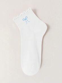 SV Pattern Studio 1 pereche de șosete de la jumătatea gambei pentru femei cu decor albastru de vară