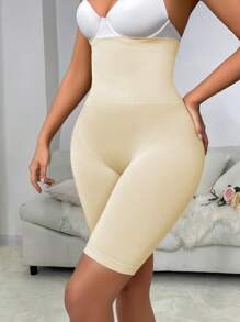 Pantalones cortos adelgazantes de cintura alta, de unicolor, de moda, apropiados para el verano