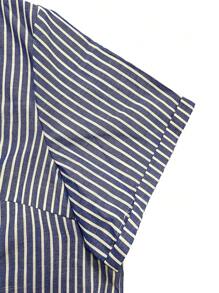 SHEIN LUNE Plus Size Women Casual Striped Short Sleeve Blouse Women Shirt