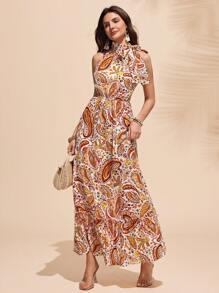 Chiquease Women's Elegant Ruffled Collar Dress, Fashion Suitable For Summer