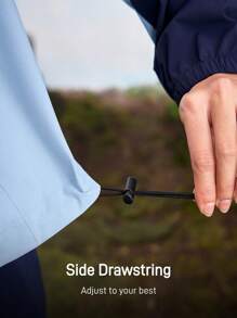 In My Nature 女士户外露营徒步城市通勤连帽雨衣夹克 - 藍色 - 查看 8