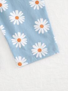 Cozy Pixies 女婴雏菊图案前围兜带连体裤 - 彩色 - 查看 10