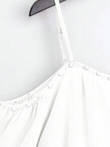 SHEIN Clasi Bộ 2 món áo thun tay ngắn màu trơn cỡ lớn kèm quần ống rộng in họa tiết toàn thân - trắng - Xem 3