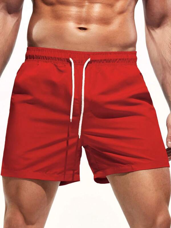 SHEIN Pantalones cortos de baño informales para adolescentes, traje de baño, shorts de natación para la playa, deportes, estilo callejero, punk rock, escuela, fiestas, festivales de música, adecuados para primavera y verano