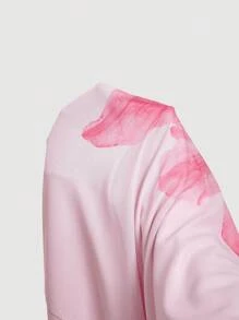 SHEIN MOD Falda de punto con estampado floral rosa para mujer