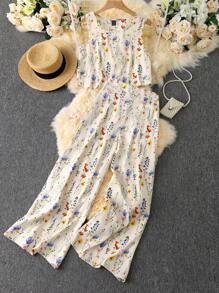 SHEIN LUNE Women Vacation Matching Set: Sleeveless Tank Top And Wide-Leg Casual Pants Summer Outfits For Women Vacation Vacation Outfits Woman Vacation Two Pieces Set Summer Dresses For Women Island Vacation Outfits,Casual - Multicolor - View 1