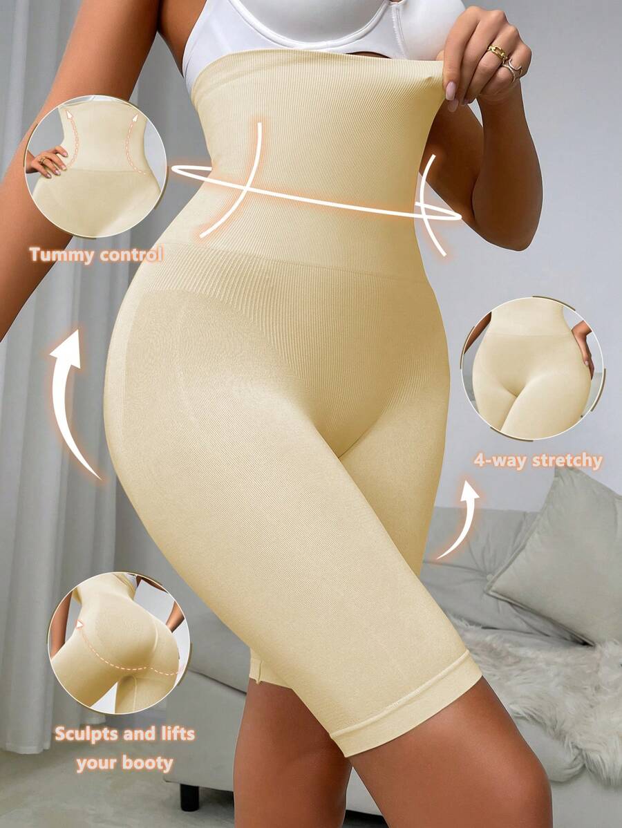 Pantalones cortos adelgazantes de cintura alta, de unicolor, de moda, apropiados para el verano