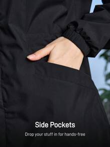 In My Nature In My Nature Women's Solid Long Sleeve Zip-Up Hooded Outdoor Jacket With Pockets Hiking Women Clothes