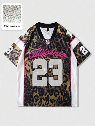 Street Life Herren Sport T-Shirt mit Strass Verzierung, Kurzarm Athletik Shirt für den Sommer