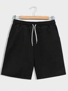 RueChic Ensemble deux-pièces composé d'un t-shirt regular à rayures avec lettrage pour homme et d'un short