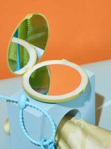 SHEIN 简约多功能 LED 化妆镜 - 綠色 - 查看 1