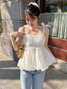 FRIFUL 女式夏季吊带背心，带吊带设计，适合演唱会娃娃装上衣