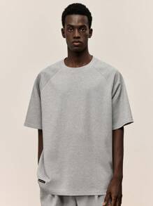 Ontre Camiseta casual de verano 2025 para hombres, adecuada para vacaciones, playa, uso diario, fiesta de graduación, corte holgado y manga raglán