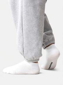 SUMWON Pack Of 4 Athletic Quarter Length Performance Socks Moisture Wicking Comfort Fit Ribbed Ankle Pack Cushioned Sports Workout Running Training Everyday Wear - Multicolor - View 4