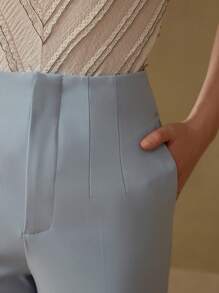 MOTF PREMIUM PRESS CREASE TAILORED SUIT PANTS - Blue - View 2