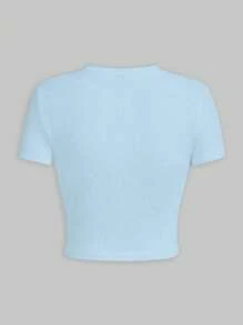 INAWLY Camiseta de manga corta, minimalista y de moda, adecuada para el verano