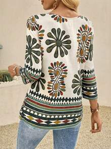 EMERY ROSE Women's Summer Vacation Going Out Blouse, Country Concert Cute Top - Multicolor - View 2