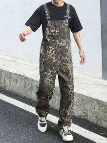 Manfinity EMRG Men's Denim Jumpsuit With Suspenders, Fashionable For Summer