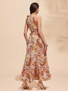 Chiquease Women's Elegant Ruffled Collar Dress, Fashion Suitable For Summer