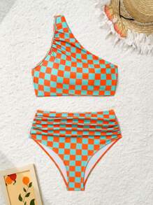 SHEIN Swim 女士随机印花两件套泳衣套装 - 彩色 - 查看 2