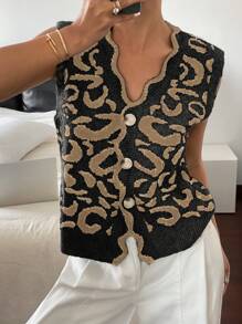 Siren Gaze Women Knitted Vest Sleeveless, Fashionable For Summer - Multicolor - View 4