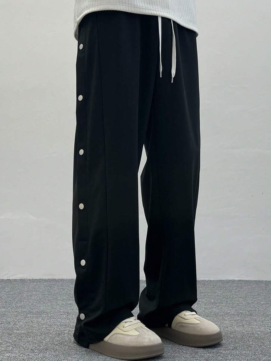 Claim Dot Men's Solid Color Drawstring Waist Relaxed Fit Sweatpants, Spring