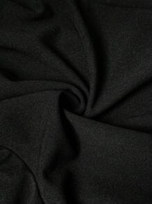MaterniChic Pantalones de maternidad ajustables de cintura, de unicolor y de corte slim, elegantes - Negro - Ver 7