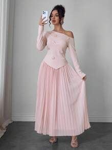 Modelyn Women Two Pieces Outfits For Daily Wear Fall Cloth For Women - Pink - View 3