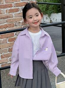 Dazy Kids 女童秋季衬衫，秋季服装 - 紫色 - 查看 5