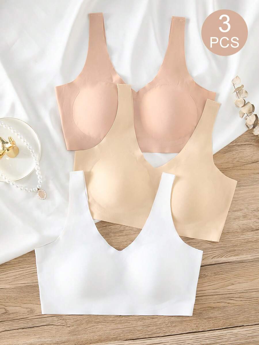 3pcs/Pack Wireless Bras For Women