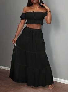 Slaydiva Women Two Pieces Outfits For Daily Wear Island Vacation Outfits - Black - View 7