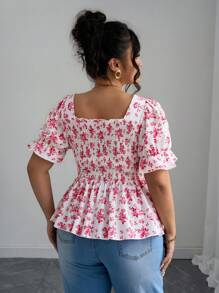 Elenzga Vacation Inspired Shirt With Gather Design, Makes You Look Slimmer - Multicolor - View 2